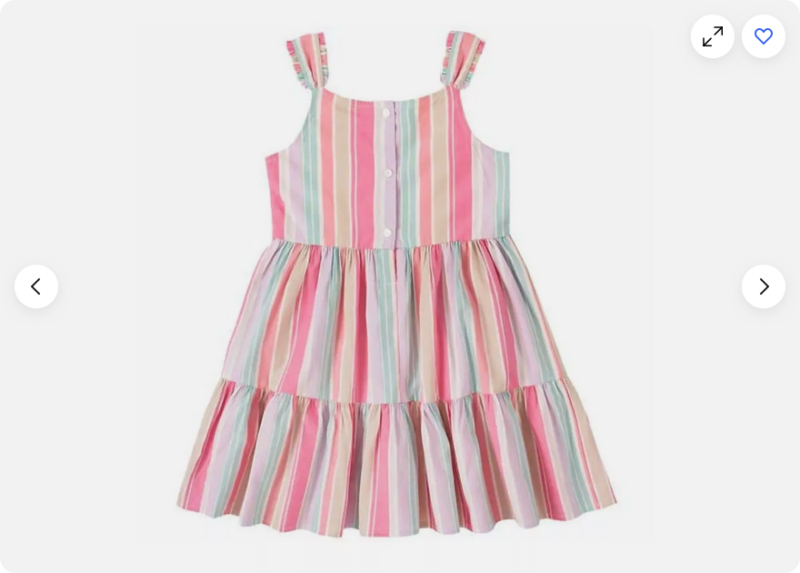 Calvin Klein Jeans - NEW Pink Striped KIDS Dress GIRLS, (PINK STRIPES, 6 ) NWT