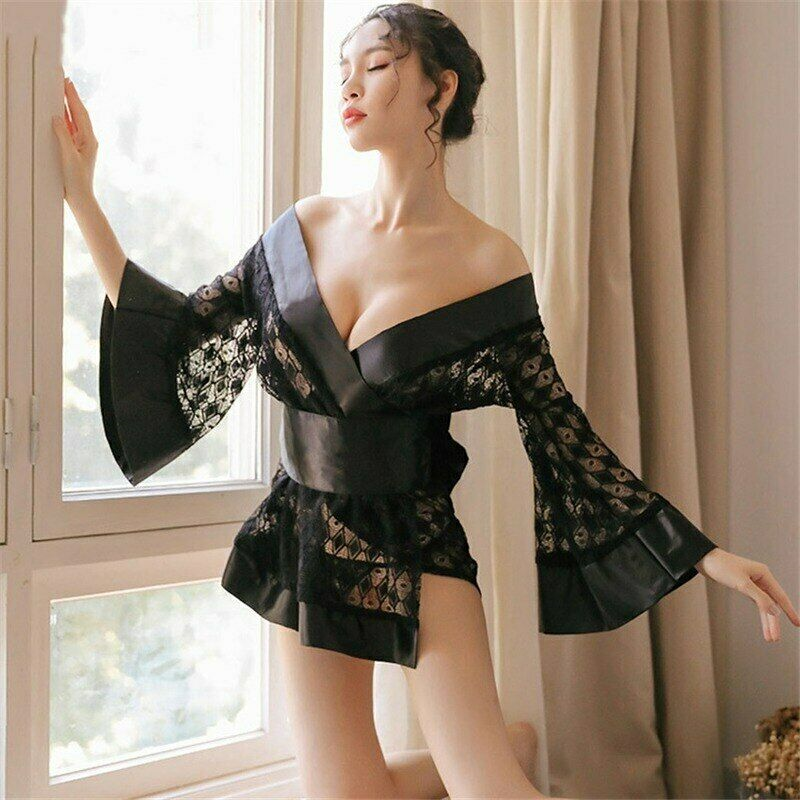 Japanese Kimono Cardigan Mujer Women Haori Sleepwear Yukata Satin Short BathRobe