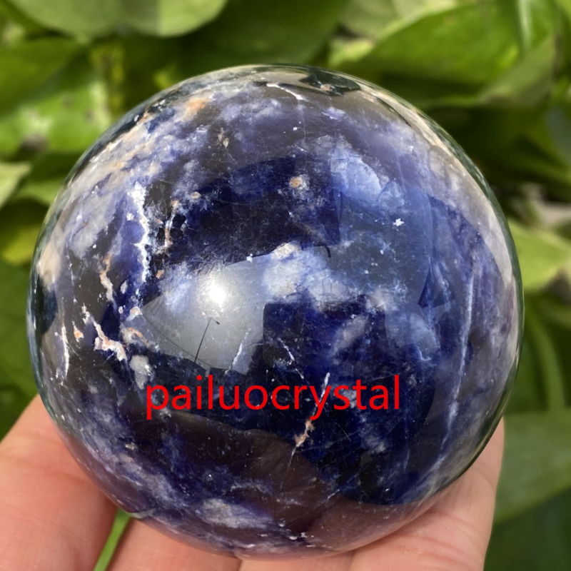 1pc 220g+ Natural sodalite Ball Quartz Crystal Sphere Gem Reiki Healing 55mm+