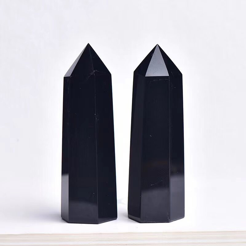 Natural Crystal Point Wand Tower Column Chakra Obelisk Quartz Healing Stone Rock