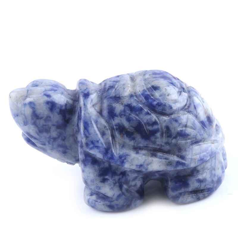 Natural Quartz Carved Longevity Tortoise Crystal Healing Gemstone Animal Turtle