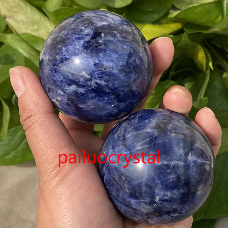 1pc 220g+ Natural sodalite Ball Quartz Crystal Sphere Gem Reiki Healing 55mm+