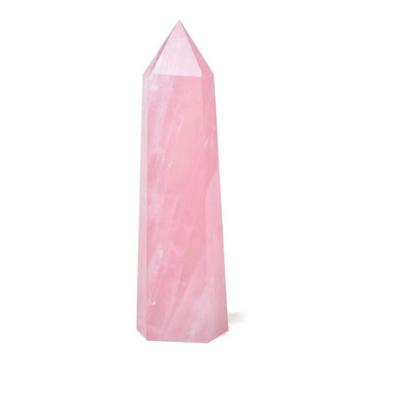 Natural Crystal Point Wand Tower Column Chakra Obelisk Quartz Healing Stone Rock