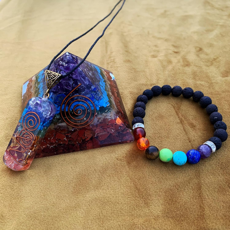 3 in 1 Orgone Pyramid for E-Energy Protection & Healing- Meditation Orgonite Pyr