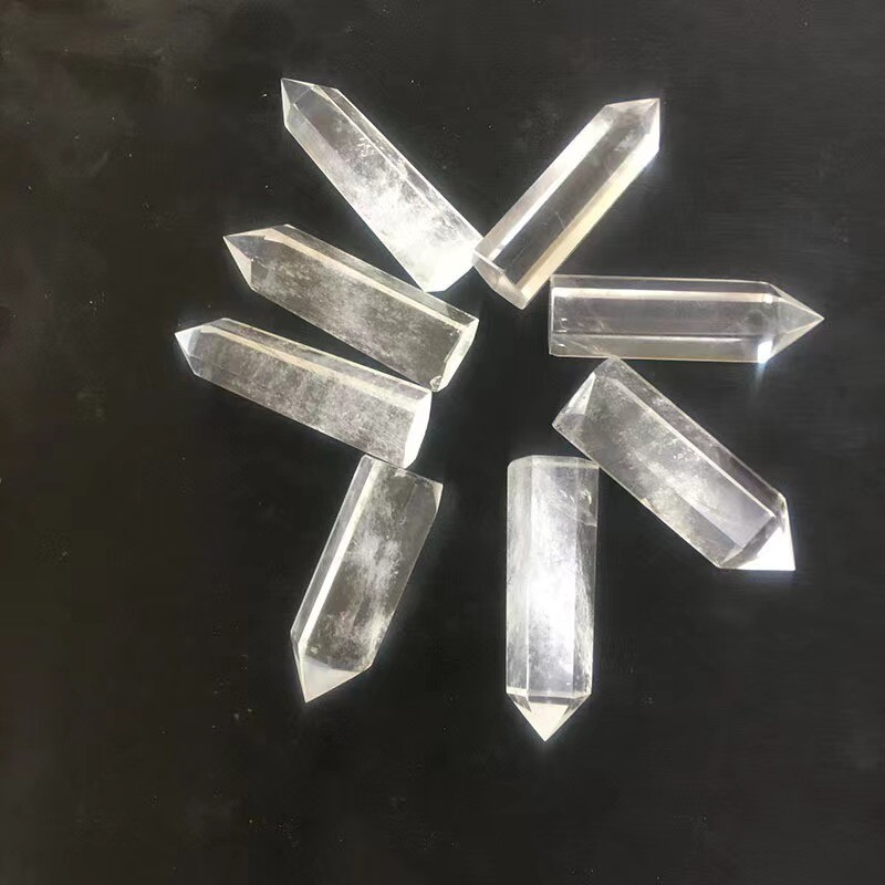 Natural Crystal Point Wand Tower Column Chakra Obelisk Quartz Healing Stone Rock