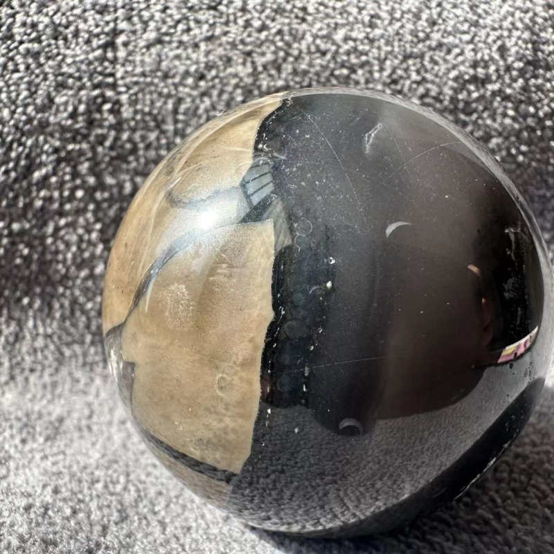 1pc 180+Natural Volcanic agate Ball quartz crystal sphere Reiki Healing 50mm+