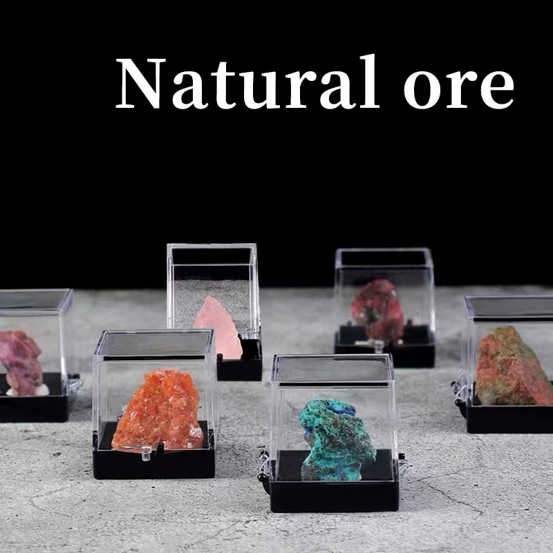 Natural ore crystal mineral raw stone geological science specimen collections