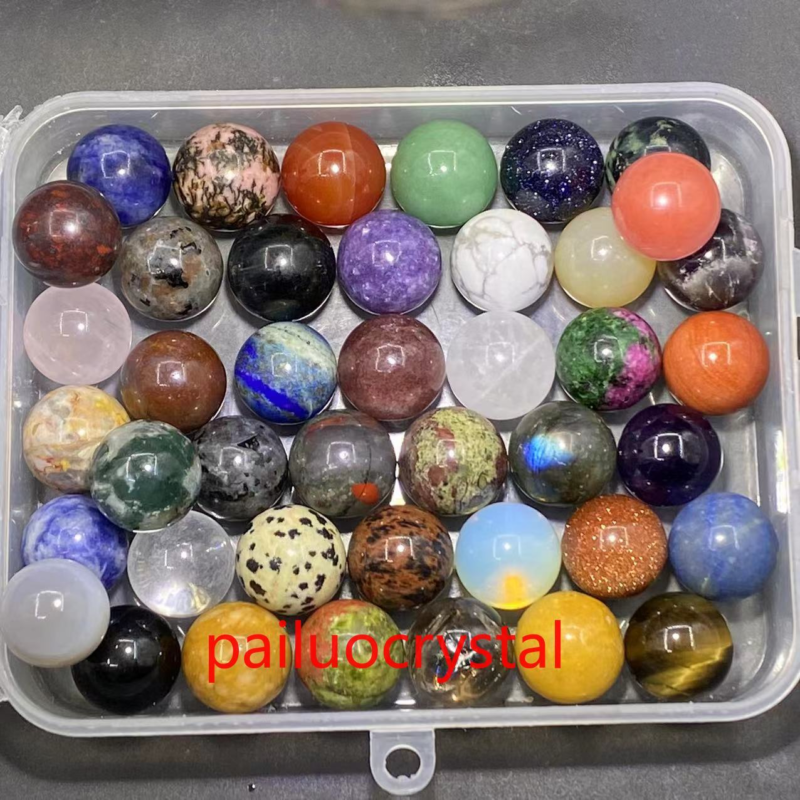 10pcs Wholesale Natural mixed Ball Quartz Crystal Sphere Reiki Healing Gem 15mm+