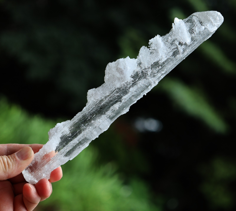 Doubly terminated Gypsum var. Selenite. 24 cm. Lily Mine, Pisco Prov., Ica, Peru