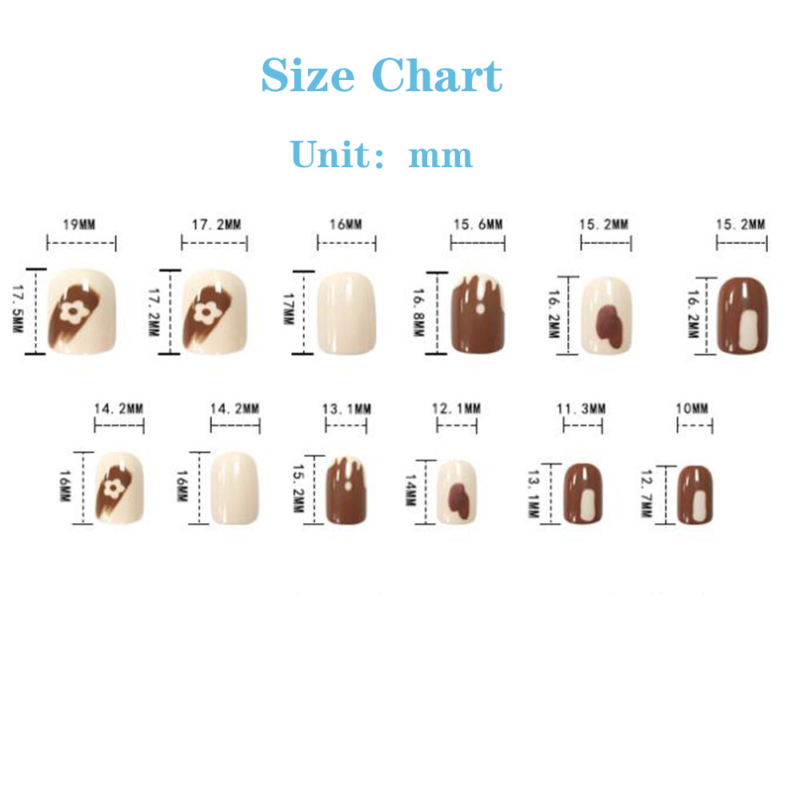 Square Short Press-On False Nail Nude Color Purple French Glossy Manicure 24pcs