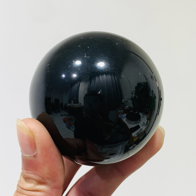 312g Natural Obsidian Quartz Ball Crystal Sphere Meditation Energy Healing