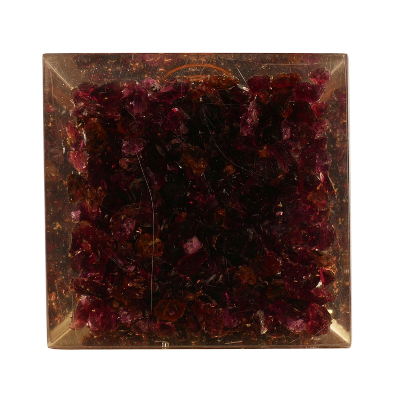 Garnet Orgone Pyramid Feng Shui Prosperity Healing Crystal Free Shipping
