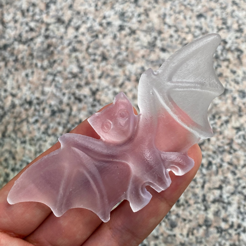 TOP 2.5”+ Natural Gypsum Selenite quartz bat hand carved crystal healing 1PC