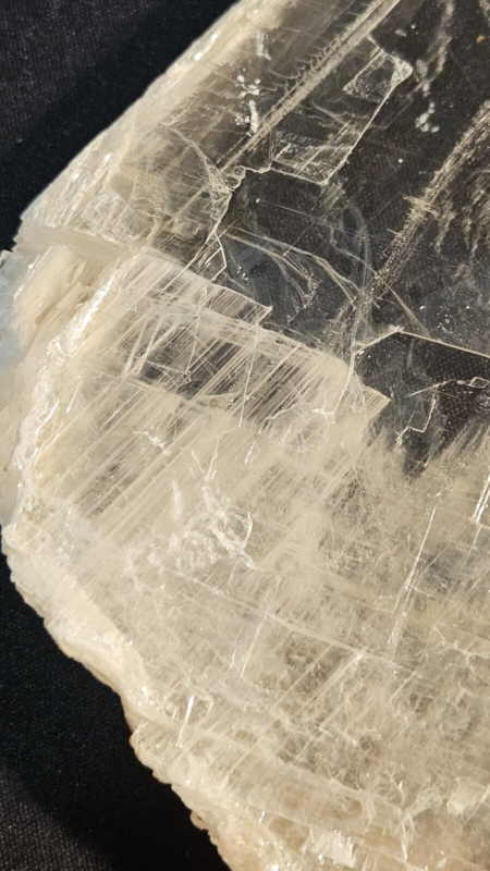 482g Natural Selenite Crystal Slab, Raw Phantom Slice, Gypsum Plate, Chakra