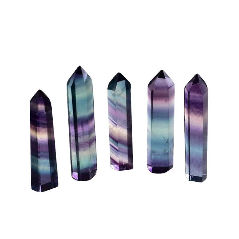 Natural Crystal Point Wand Tower Column Chakra Obelisk Quartz Healing Stone Rock