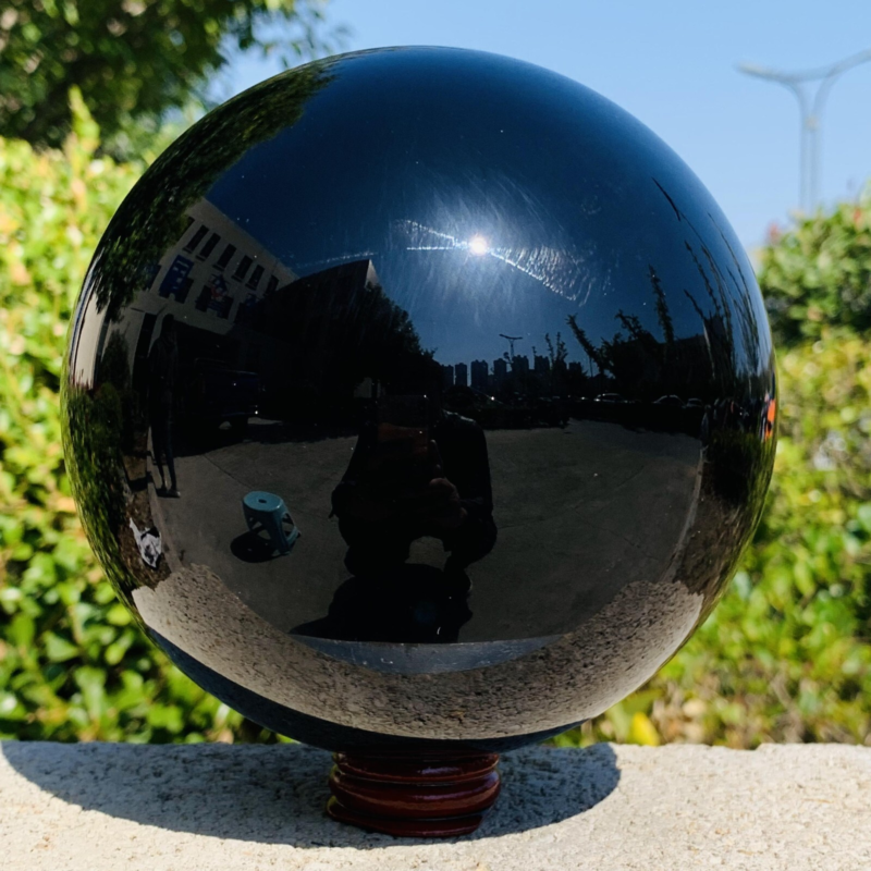 5.51LB Natural Obsidian Crystal Ball Quartz Crystal Energy Ball Reiki Healing