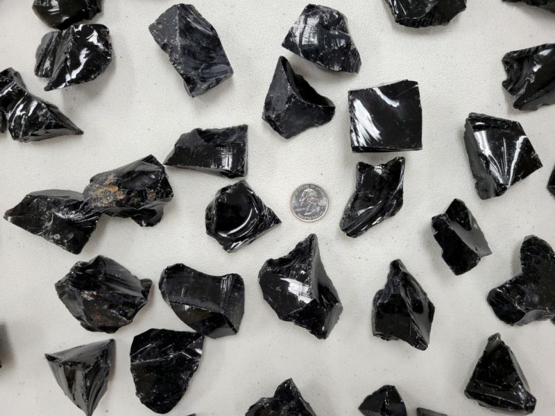 Rough Black Obsidian Crystals Stone Chunks Bulk Raw Natural Healing Gemstones