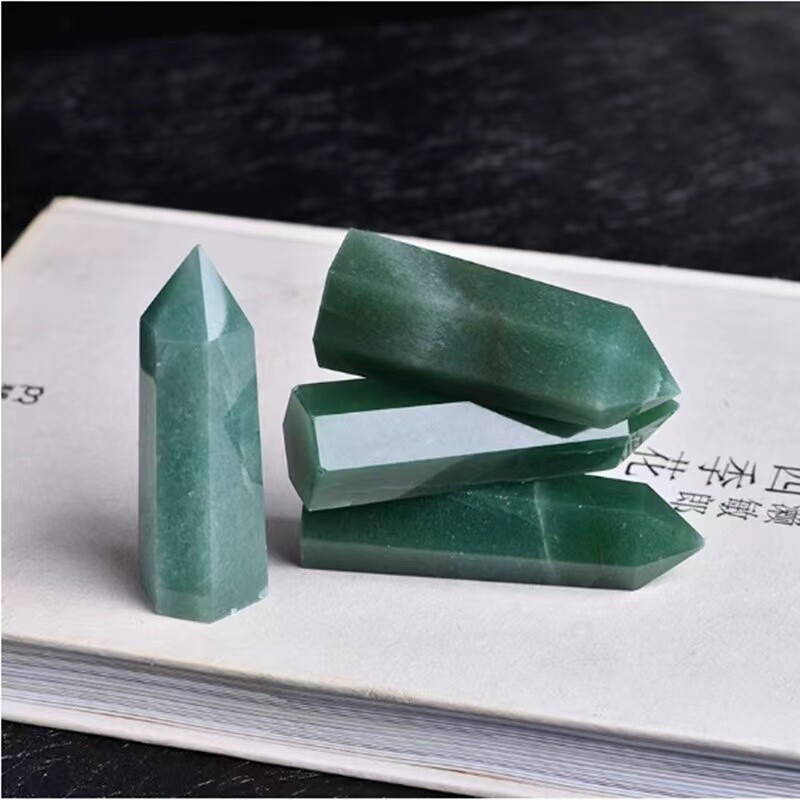 Natural Crystal Point Wand Tower Column Chakra Obelisk Quartz Healing Stone Rock