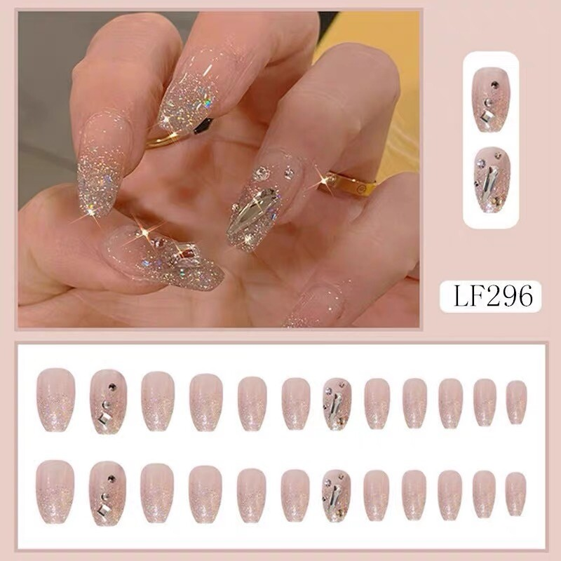 Handmade Press on nails coffin/square/almond long length summer theme