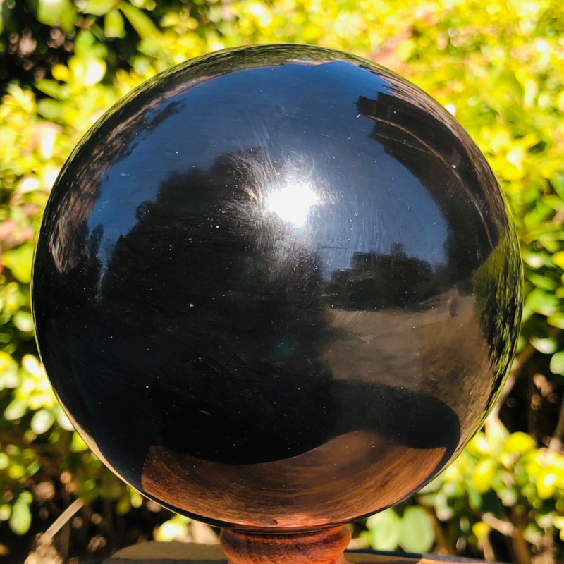 3.05LB TOP Natural Silver Obsidian Sphere Crystal quartz Ball Healing 798