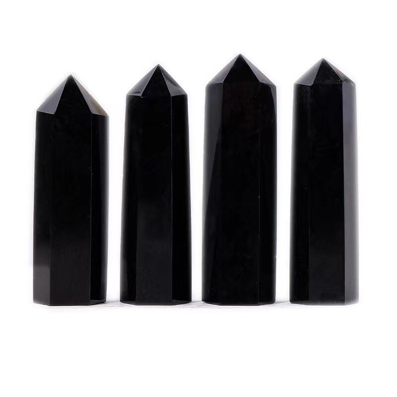 Natural Crystal Point Wand Tower Column Chakra Obelisk Quartz Healing Stone Rock