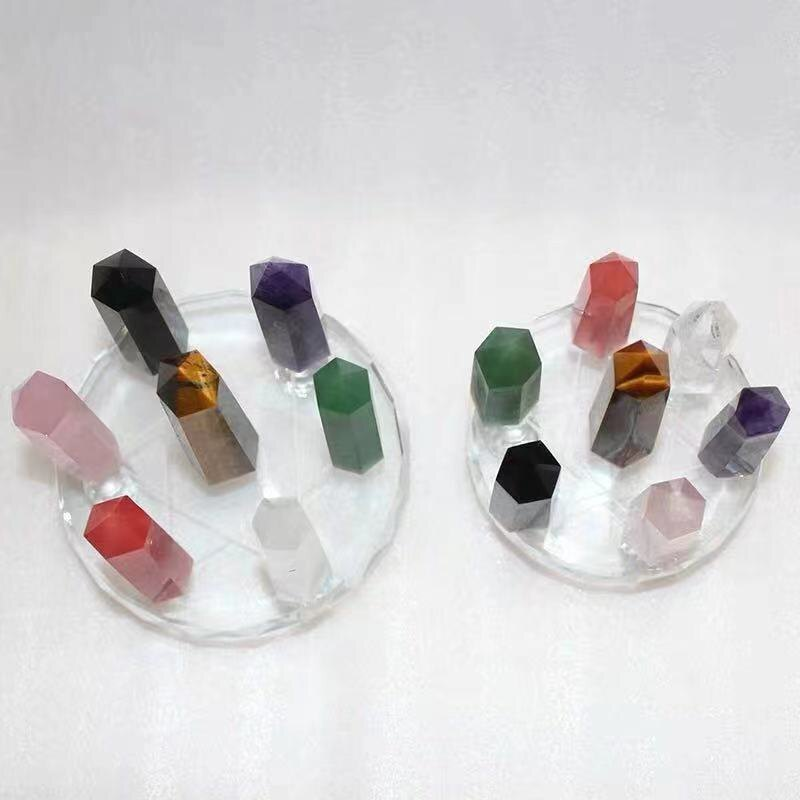 Natural Crystal Point Wand Tower Column Chakra Obelisk Quartz Healing Stone Rock