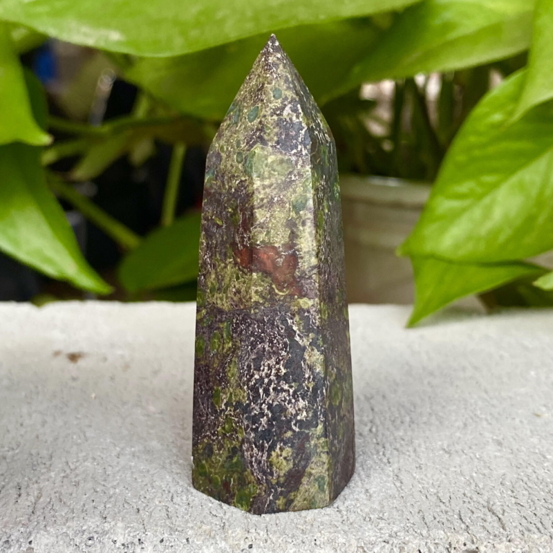 61G Natural Dragon Blood Column Obelisk Crystal Column Wand Point Healing Stone
