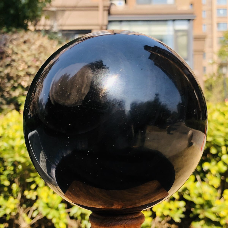 3.71LB Natural Beautiful Silver obsidian ball Quartz Crystal Sphere Healing 345