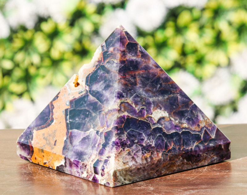 Superb 190MM Natural Blue Auralite 23 Stone Healing Chakra Egyptian Pyramid