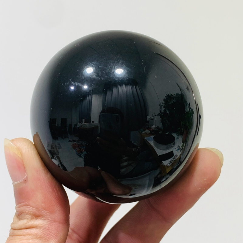 266g Natural Obsidian Quartz Ball Crystal Sphere Meditation Energy Healing