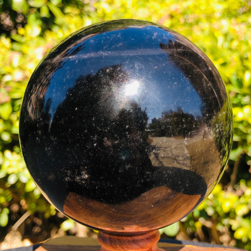 2.26LB TOP Natural Silver Obsidian Sphere Crystal quartz Ball Healing 796