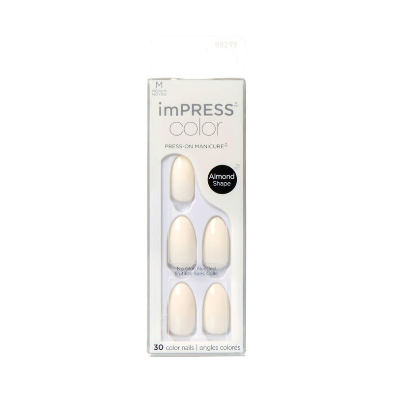 KISS imPRESS No Glue Mani Press On Nails, Design, Just a Dream', Pink, Short