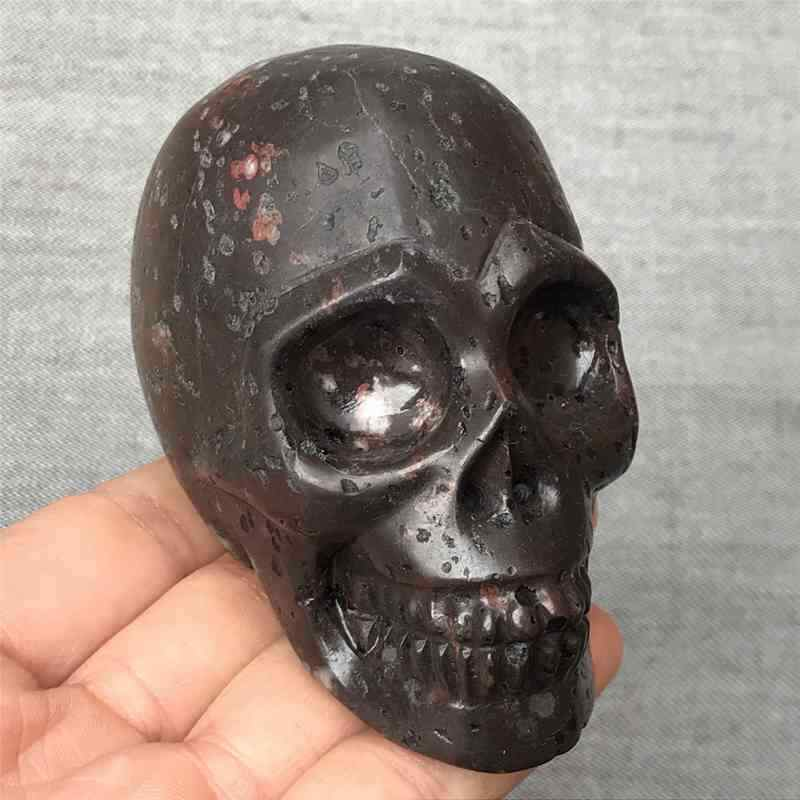 0.41Kg Natural unknown quartz skull carved Quartz Crystal skull Healing