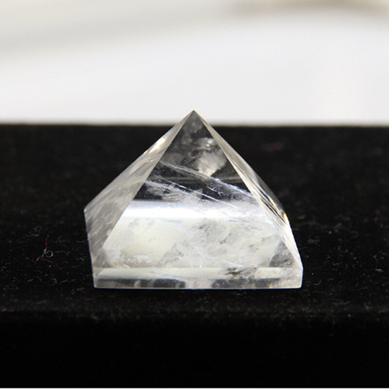 Natural Clear Quartz Crystal Orgone Energy Pyramid Healing Mineral Stone Tower