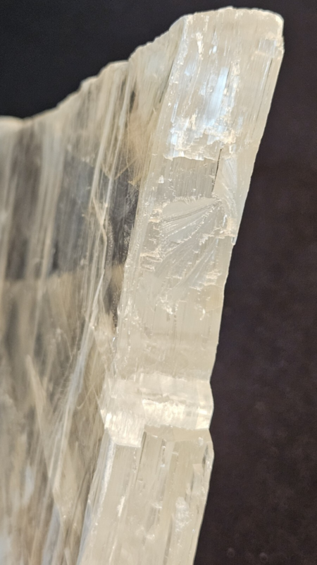 609g Natural Selenite Crystal Slab, Raw Phantom Slice, Gypsum Plate, Chakra