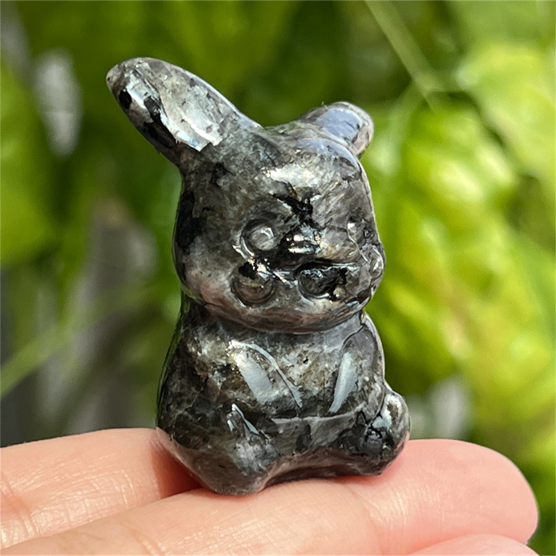 1.5" Natural quartz carved Pikachu skull Quartz crystal skull reiki healing
