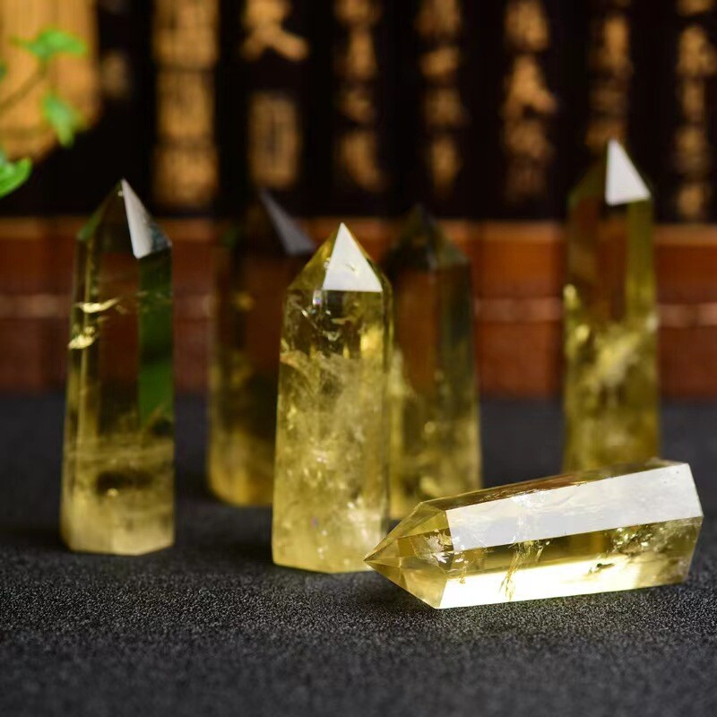 Natural Crystal Point Wand Tower Column Chakra Obelisk Quartz Healing Stone Rock