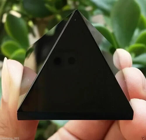 50-60g 1pcs NATURAL Obsidian quartz crystal Pyramid healing