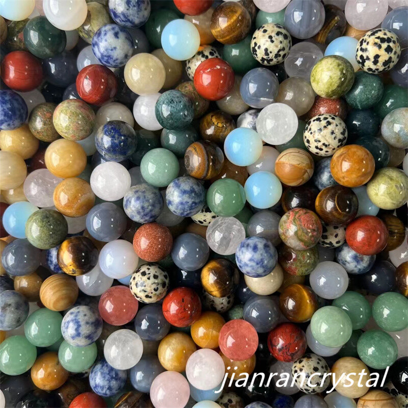 10pcs Mix Natural Quartz Mini Ball Quartz Crystal sphere Healing reiki Gem