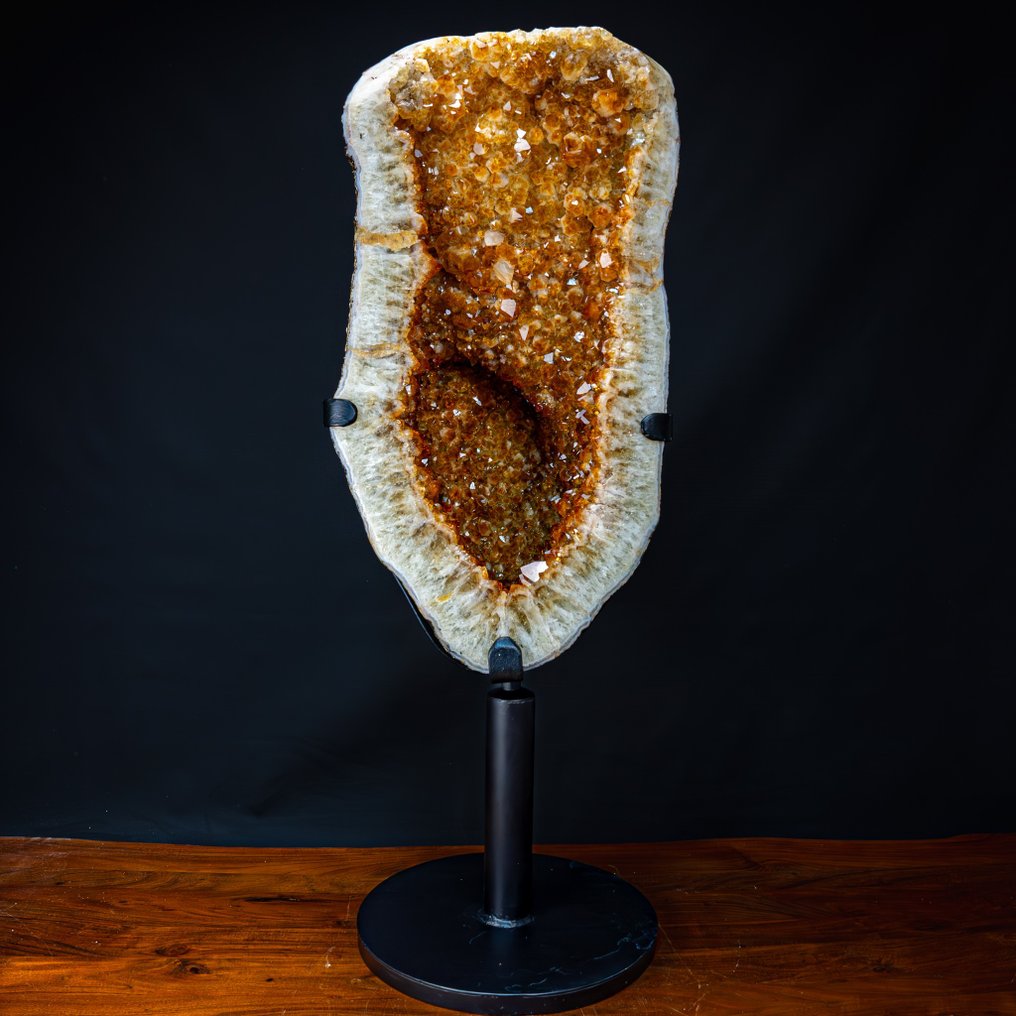 Unique massive Madeira citrine druse, In The Contemporary Interior- 88794 g