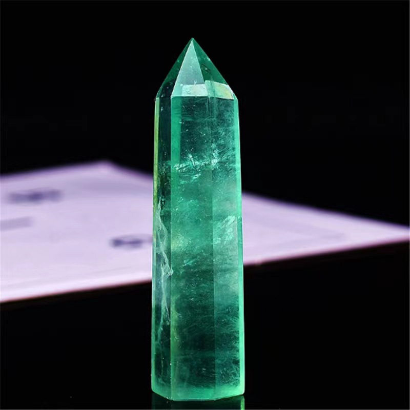 Natural Crystal Point Wand Tower Column Chakra Obelisk Quartz Healing Stone Rock