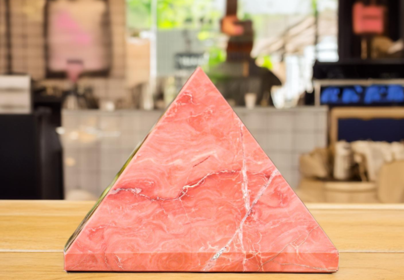 Pink Bustamite Pyramid - 19CM Healing Crystal for Chakra & Aura Balancing Spirit