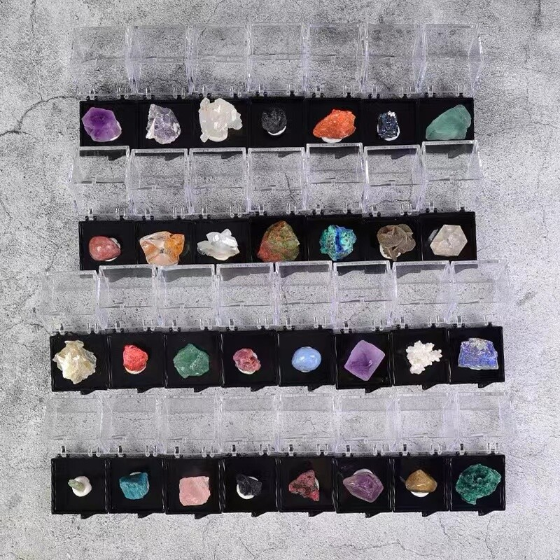 Natural ore crystal mineral raw stone geological science specimen collections