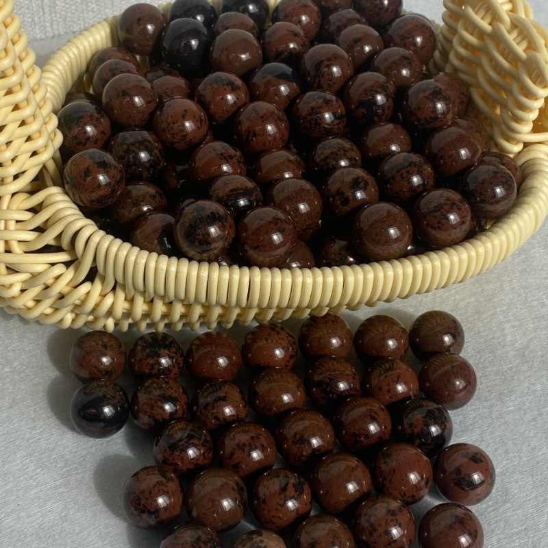 5Wholesale Natural Red Obsidian Ball Quartz Crystal Ball Repair15mm+