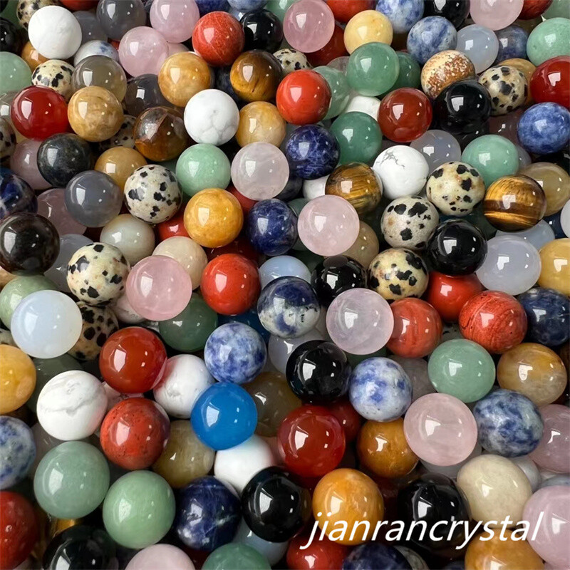 10pcs Mix Natural Quartz Mini Ball Quartz Crystal sphere Healing reiki Gem
