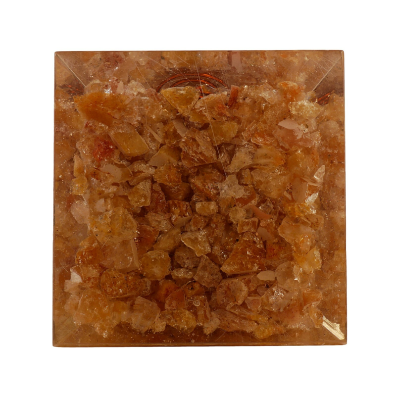 Citrine Orgone Pyramid Stones Healing Crystals Balancing Decor Free Shipping