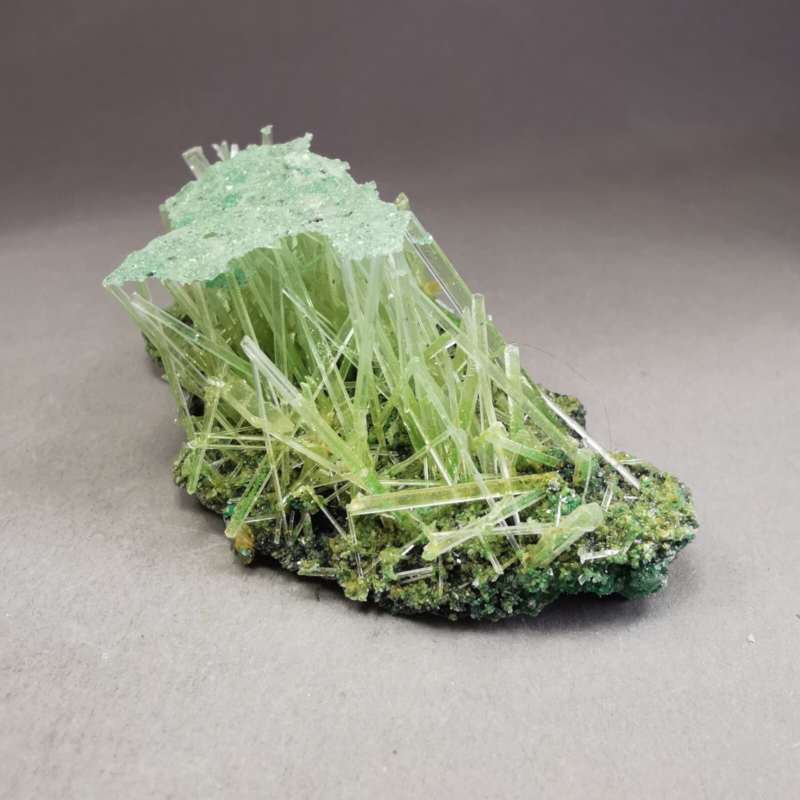 13.5 g RARE Gypsum var. Selenite w. Atacamite / Poland / Rough Crystal Specimen