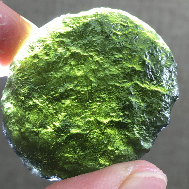 59.2Ct MOLDAVITE From Czech Republic From Meteorite Impact With Chips