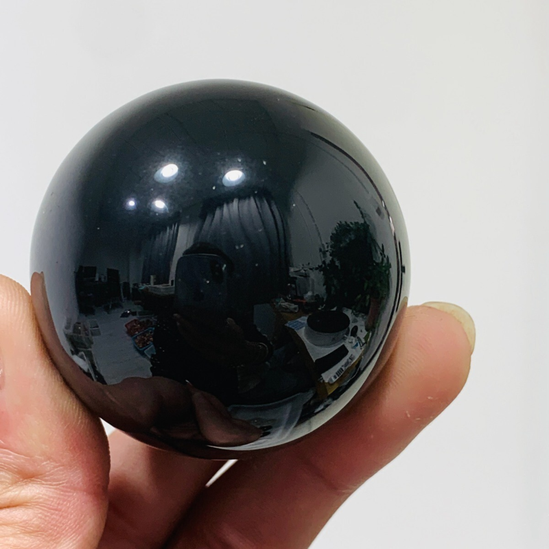 153g Natural Obsidian Quartz Ball Crystal Sphere Meditation Energy Healing