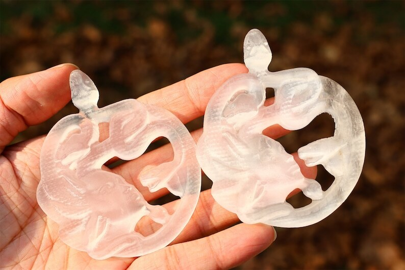 3.1" Gypsum Medusa Natural Hand Carved Crystal Skull Reiki Crystal Decor 1pc